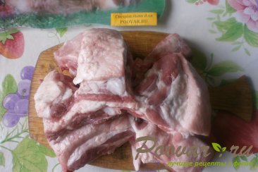 Свиные рёбрышки в вишнёвом сиропе с базиликом Шаг 1 (картинка)