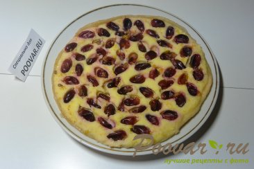Творожной пирог с виноградом в микроволновке Шаг 11 (картинка)
