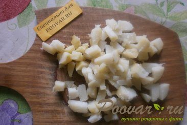 Салат из баклажанов с маринованным огурцом и картофелем Шаг 6 (картинка)
