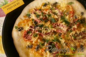 Пицца с жареным перцем и вялеными помидорами Шаг 17 (картинка)