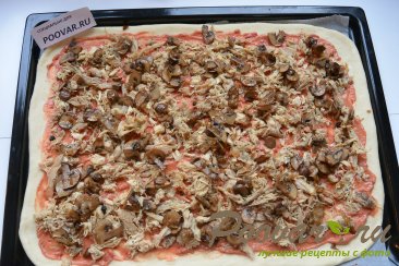 Пицца с курицей и грибами Шаг 13 (картинка)