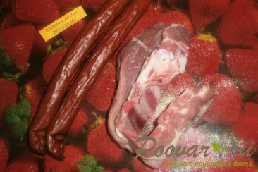 Бигос из свиных рёбрышек и колбасок Шаг 1 (картинка)