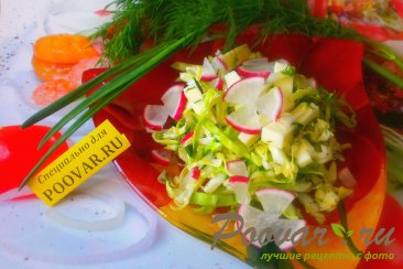 Салат из молодой капусты и моцареллы Шаг 7 (картинка)