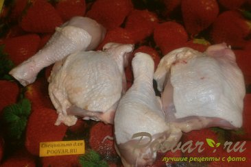 Жареная курица с луком, грибами и перцем Шаг 2 (картинка)