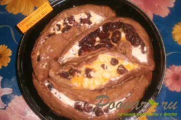 Шоколадный пирог с творожной начинкой Шаг 7 (картинка)