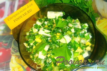 Салат с зелёным луком Изображение