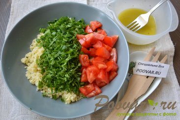 Салат из булгура с зеленью и помидорами (Табуле) Шаг 7 (картинка)
