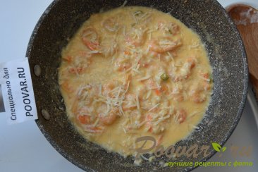Креветки в сливочно-чесночном соусе с пастой Шаг 6 (картинка)