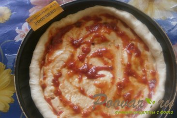 Пицца с луком и маринованными огурцами Шаг 9 (картинка)