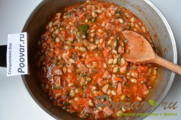 Фасоль с колбасками в томатном соусе Шаг 7 (картинка)