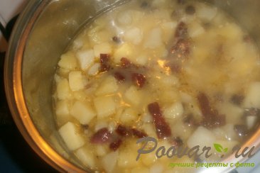 Тушёный картофель с колбасой и вялеными помидорами Шаг 10 (картинка)