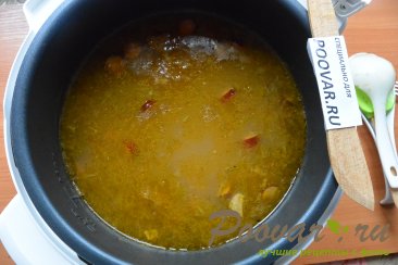 Суп с фасолью и колбасой в мультиварке-скороварке Шаг 9 (картинка)