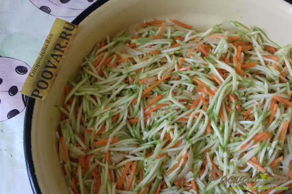Салат из кабачков с морковью на зиму Шаг 7 (картинка)