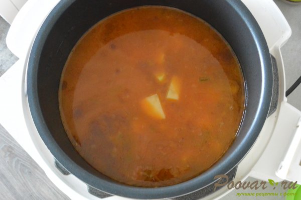 Суп с курицей и чечевицей в мультиварке-скороварке Шаг 8 (картинка)