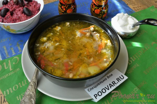 Суп с фасолью и мясом в мультиварке-скороварке Изображение