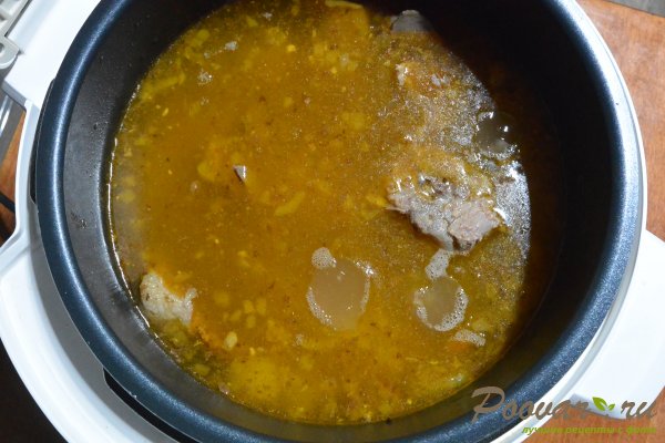 Суп с фасолью и мясом в мультиварке-скороварке Шаг 12 (картинка)