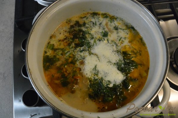 Грибной суп с шампиньонами и сливками Шаг 12 (картинка)