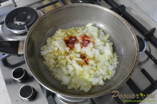 Тушеная капуста с фасолью на сковороде Шаг 3 (картинка)