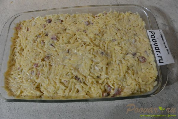 Запеканка из тертого картофеля, мяса и сыра Шаг 13 (картинка)
