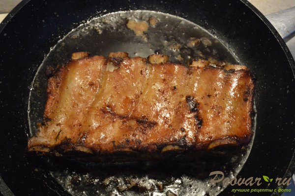 Жареные свиные рёбрышки на сковороде Шаг 8 (картинка)