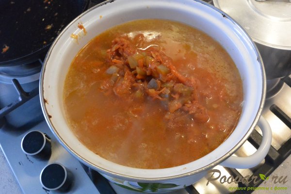Суп рассольник с рисом и солёными огурцами Шаг 14 (картинка)