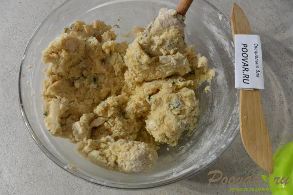 Лепешки из картофельного теста с сыром Шаг 9 (картинка)